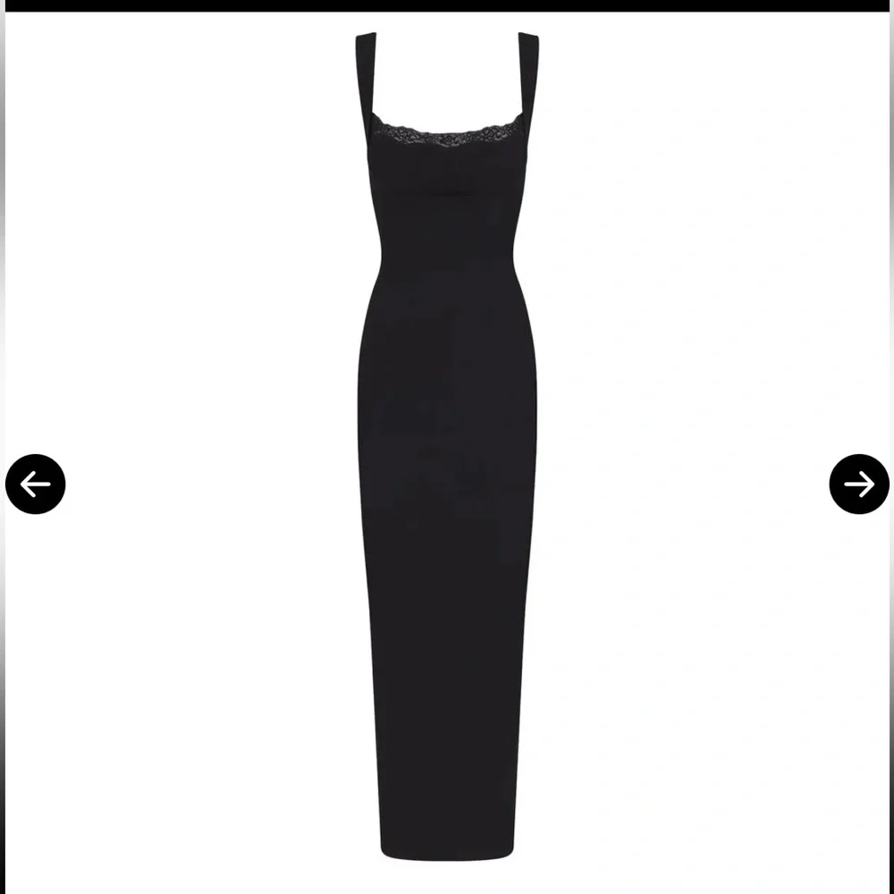 SKIMS RARE! Soft Lounge Long Lace Tank Dress with Bralette - Picture 10 of 11